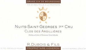 R. Dubois et Fils Nuit Saint Georges 1er Cru Argillieres