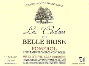 Les Cedres de Belle Brise Pomerol Les Cedres de Belle Brise Pomerol