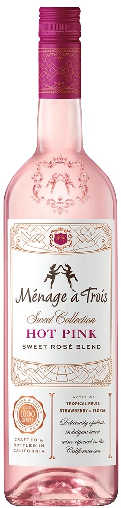 Menage A Trois Hot Pink Sweet Rose Blend NV 750ml - Buy online at