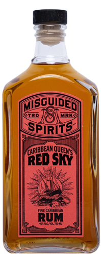 Misguided Spirits Rum Dark Caribbean Queen's Red Sky