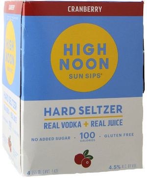High Noon Sun Sips Cranberry Seltzer Can 4pk