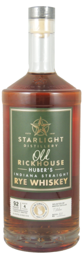 Starlight Distillery Rye Whiskey Old Rickhouse