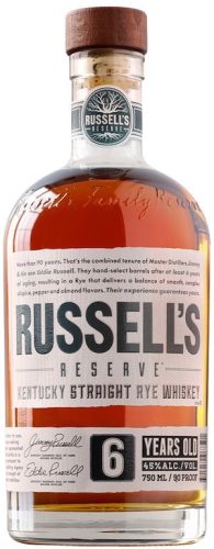 Russell's Reserve Rye Whiskey 6 Year Signed by Jimmy Russell