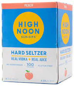 High Noon Sun Sips Peach Seltzer Can 4pk