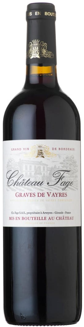 Chateau Fage Graves de Vayres Rouge 2022 750ml - Buy online at