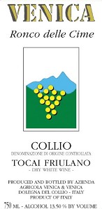 Venica & Venica Collio Tocai Friulano Ronco Delle Cime 2016 750ml