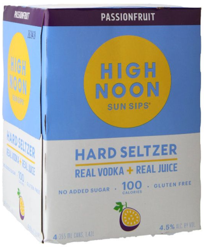 High Noon Sun Sips Passionfruit Seltzer Can 4pk