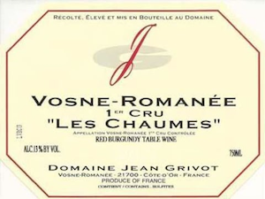 Domaine Jean Grivot Vosne Romanee Premier Cru Les Chaumes