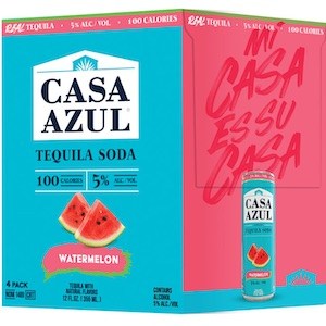 Casa Azul Tequila Soda Watermelon 4 Pack