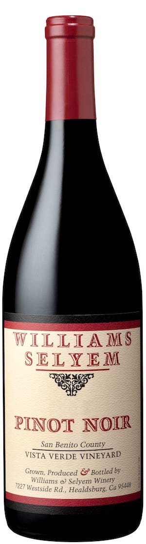 Williams Selyem Pinot Noir Vista Verde Vineyard