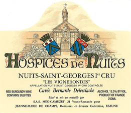 Meo Camuzet Frere et Soeurs Nuits St Georges Premier Cru Hospices de Nuits Les Vignerondes Cuvee Bernarde Delesclache