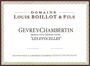 Domaine Louis Boillot Gevrey Chambertin Les Evocelles