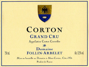 Domaine Follin Arbelet Corton Grand Cru Rouge