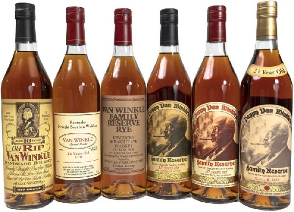 Pappy Van Winkle 6 Bottle Whiskey Horizontal Pappy Van Winkle 6 Bottle Whiskey Horizontal
