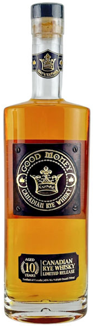 Good Money Rye Whiskey 10 Year Limited Release