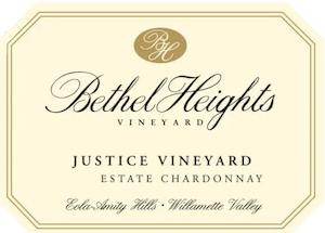 Bethel Heights Chardonnay Justice Vineyard