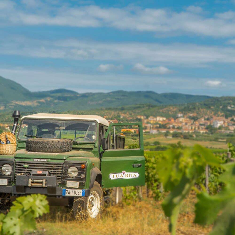 Tua Rita vehicle in vineyard