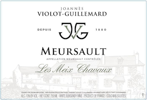 Joannes Violot-Guillemard Meursault Les Meix Chavaux