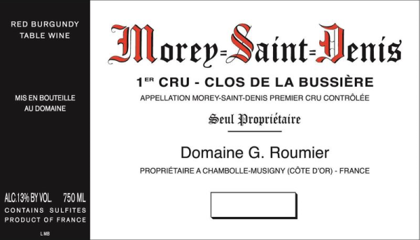 Domaine Georges Roumier Morey St Denis Premier Cru Clos De La Bussiere