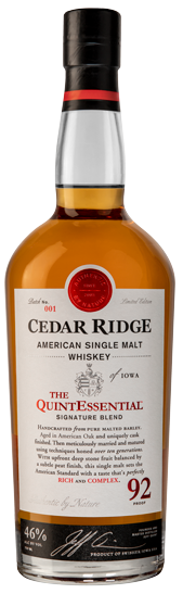 Cedar Ridge Whiskey Single Malt The QuintEssential Signature Blend Limited Edition