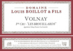 Domaine Louis Boillot Volnay Premier Cru Les Brouillards Domaine Louis Boillot Volnay Premier Cru Les Brouillards