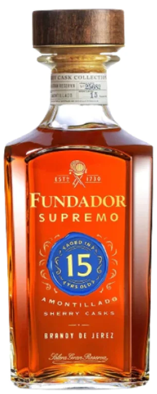 Fundador Brandy Solera Gran Reserva Supremo 15 Year Amontillado Sherry Cask
