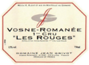 Domaine Jean Grivot Vosne Romanee 1er Cru Les Rouges