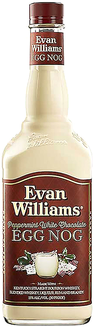 Evan Williams Bourbon Liqueur Egg Nog Peppermint White Chocolate