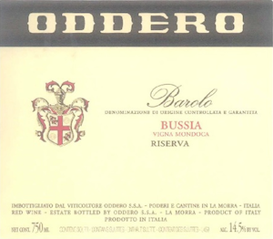 Oddero Barolo Riserva Bussia Vigna Mondoca