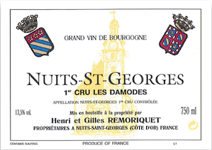 Henri & Gilles Remoriquet Nuits St Georges Premier Cru Les Damodes