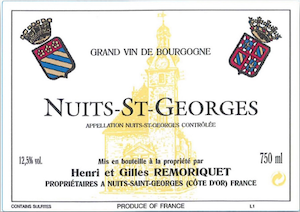 Henri & Gilles Remoriquet Nuits St Georges