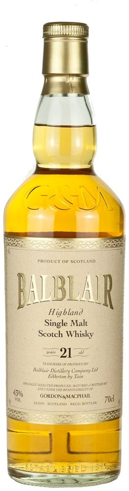 Balblair By Gordon & Macphail Scotch Single Malt 21 Year