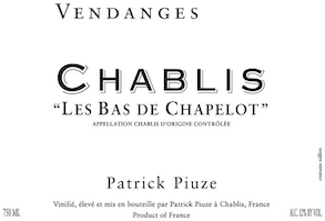 Patrick Piuze Chablis Les Bas de Chapelots