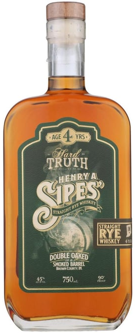 Hard Truth Rye Whiskey Henry A. Sipes' Double Oaked In A Smoked Barrel 4 Year
