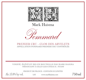 Mark Haisma Pommard Premier Cru Clos Les Arvelets
