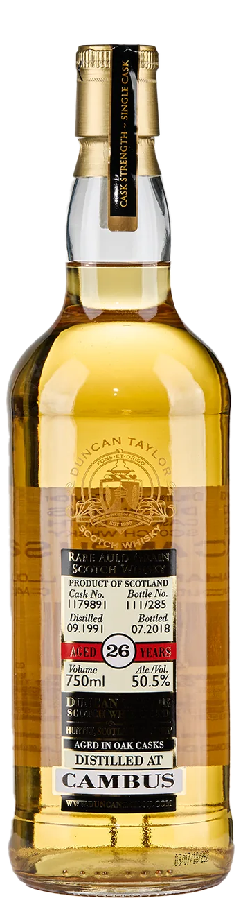 Duncan Taylor Blended Scotch Whisky Single Grain Rare Auld Grain Cambus 26 Year