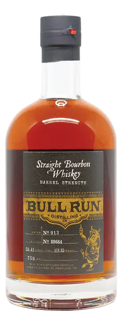 Bull Run Distilling Co. Straight Bourbon Whiskey Barrel Strength Bull Run Distilling Co. Straight Bourbon Whiskey Barrel Strength