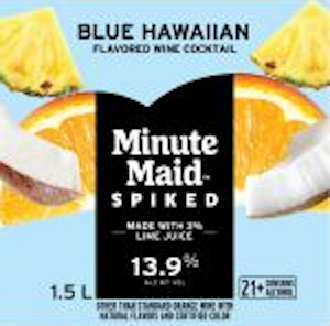 Minute Maid Spiked Wine Cocktail Blue Hawaii