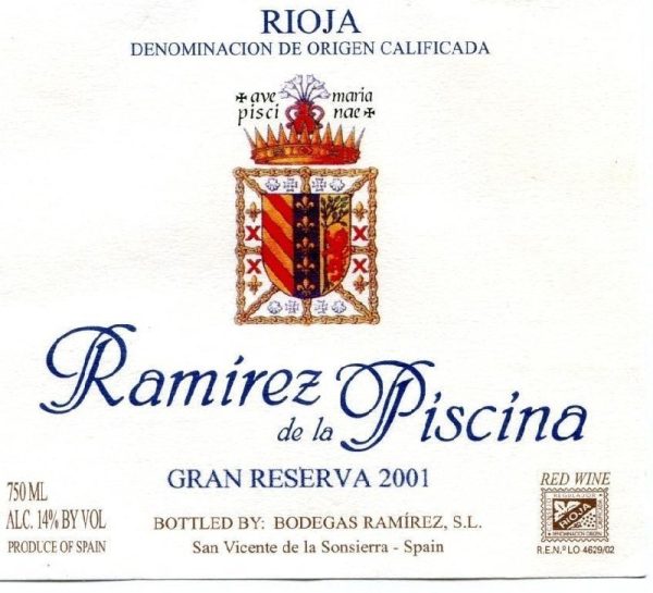 Ramirez de la Piscina Rioja Gran Reserva