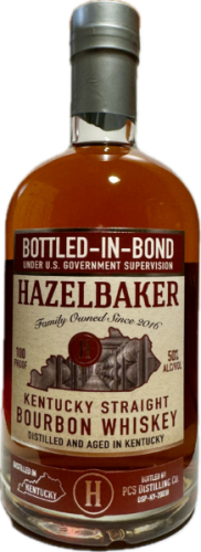 NULU Straight Bourbon Whiskey "Hazelbaker Bottled In Bond"