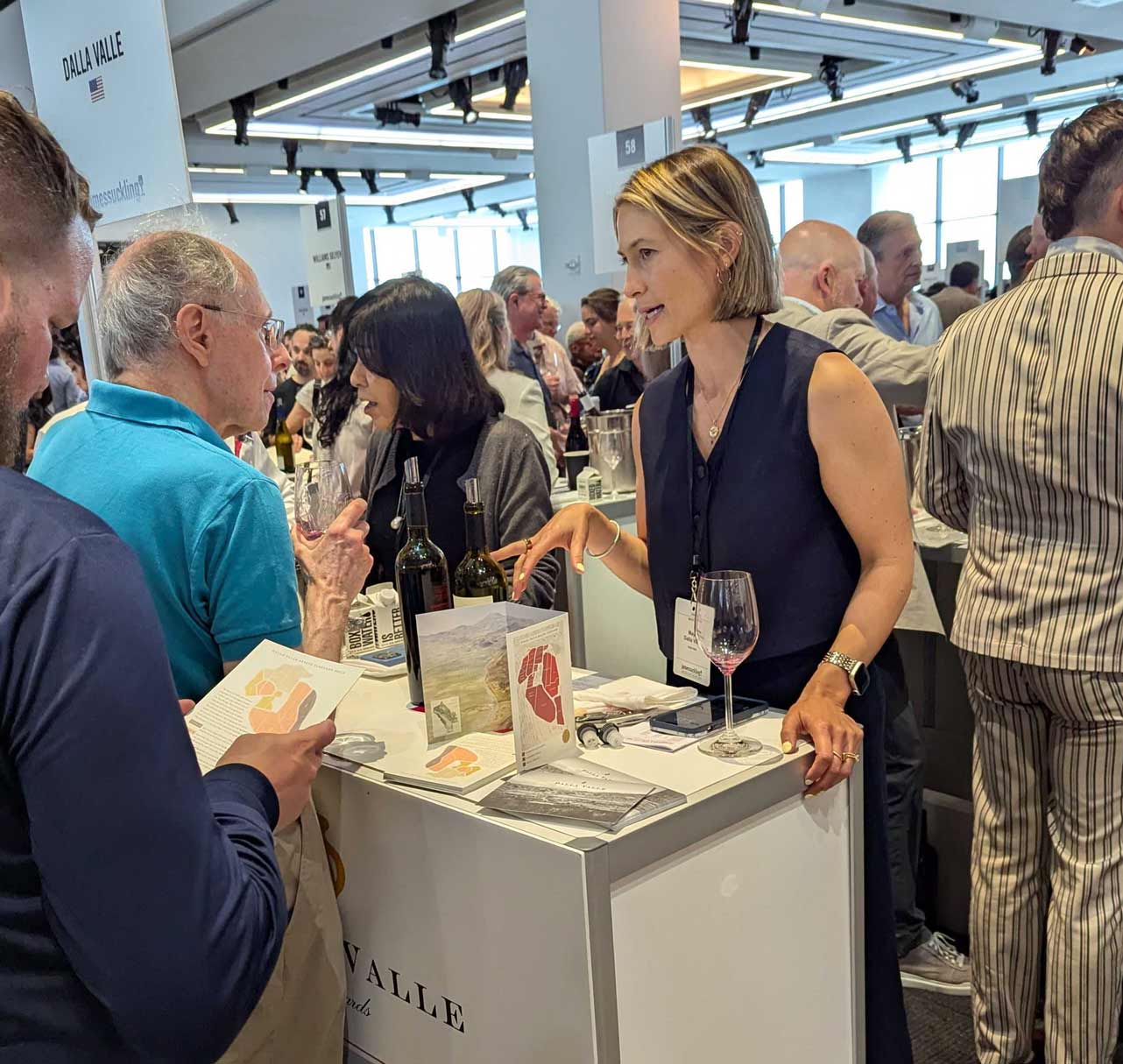 Maya Dalla Valle pouring at Great Wines of the World, NY