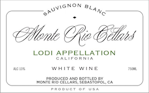 Monte Rio Cellars Sauvignon Blanc ‘Cemetery Road’