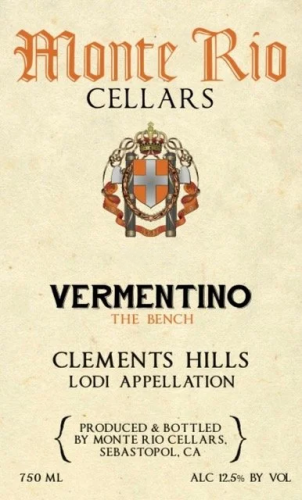 Monte Rio Cellars Skin-Contact Vermentino ’The Bench’