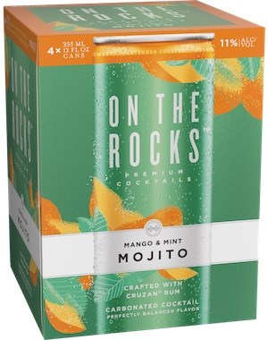 On The Rocks Mango & Mint Mojito Can 4pk