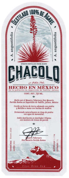 Chacolo Destilado de Agave Presa Grande