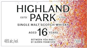 Highland Park Scotch Single Malt 16 Year Between You and I By Bjorn Frantzen
