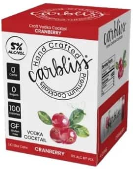 Carbliss Vodka Seltzer Cranberry 4pk