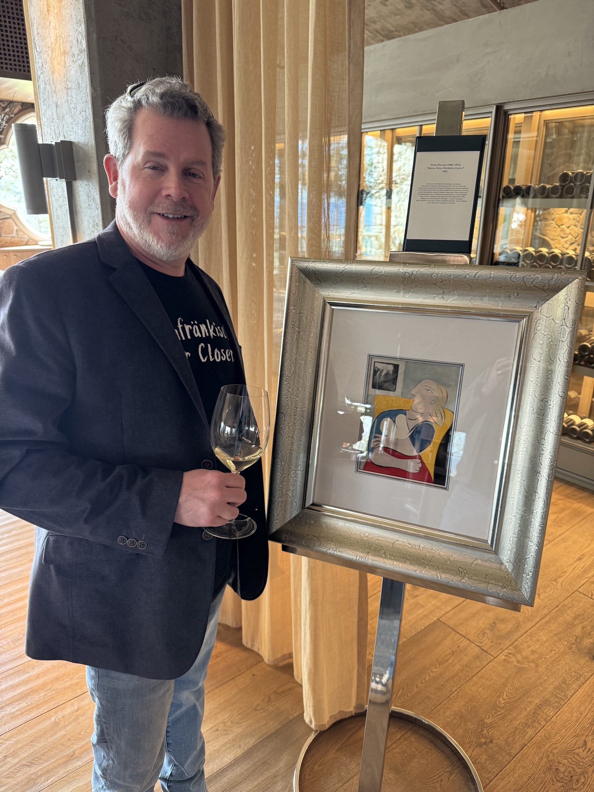 Group selfie with vineyard view at Lokoya