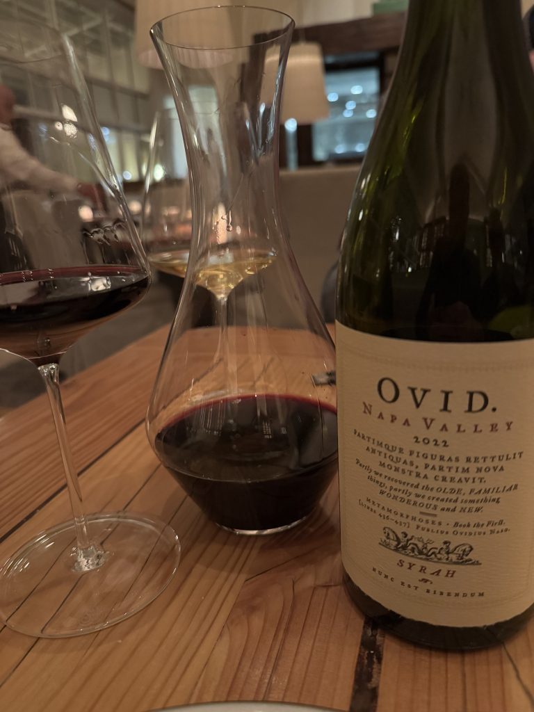 Crispy pastry with sauce and garnish on a plate