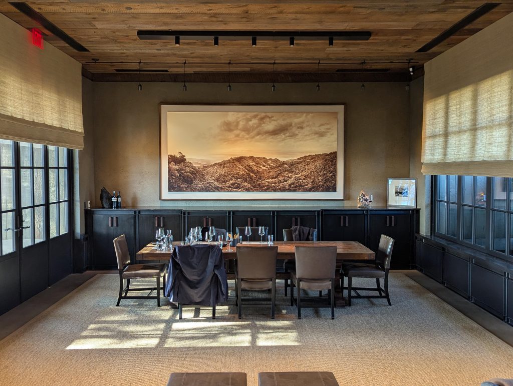 Private tasting room at Promontory
